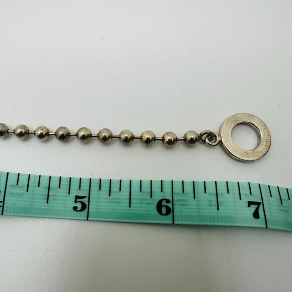Gucci Silver Ball Chain Toggle Bracelet Sterling Silver Beaded Italian Fine Jewe - Picture 6 of 7